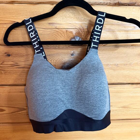 ThirdLove Grey Black Sports Bra 34E - Picture 1 of 3